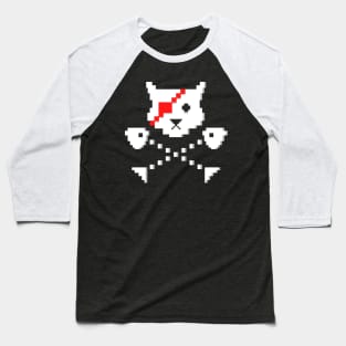 Pixel Pirate Cat Baseball T-Shirt